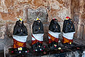 The great Chola temples of Tamil Nadu - The Brihadishwara Temple of Thanjavur. Sculptures of deities inside eastern wall of the cloister.